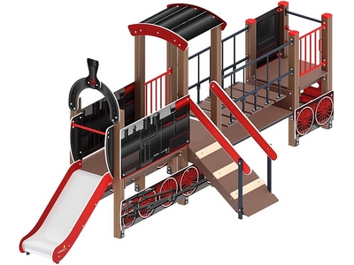 Детская игровая площадка Паровозик ДИК 1.03.5.01-12 H=750